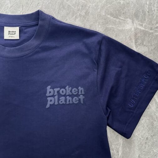 Broken Planet Basics Outer Space Blue T-Shirt - Image 3