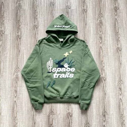 Green Broken Planet Hoodie