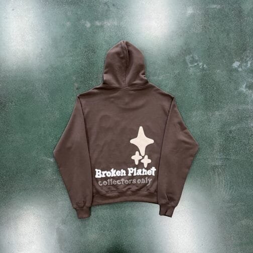 Brown Broken Planet Hoodie