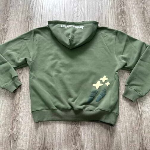 Green Broken Planet Hoodie - Image 2