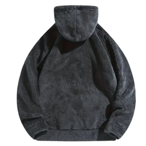 Plush Black Warm & Soft Touch Hoodie - Image 7