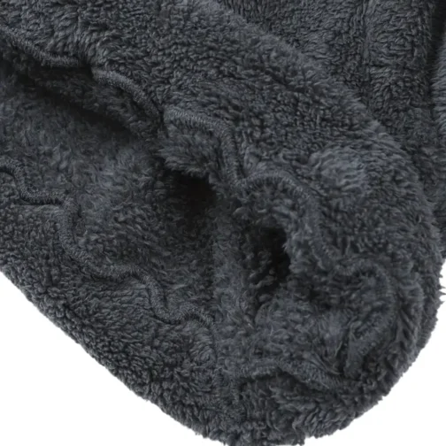 Plush Black Warm & Soft Touch Hoodie - Image 3